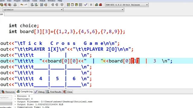 #2 Tick Cross Game project  using C++ || Lec #2 || Tic tac Toe game code project | tic tac 2 player