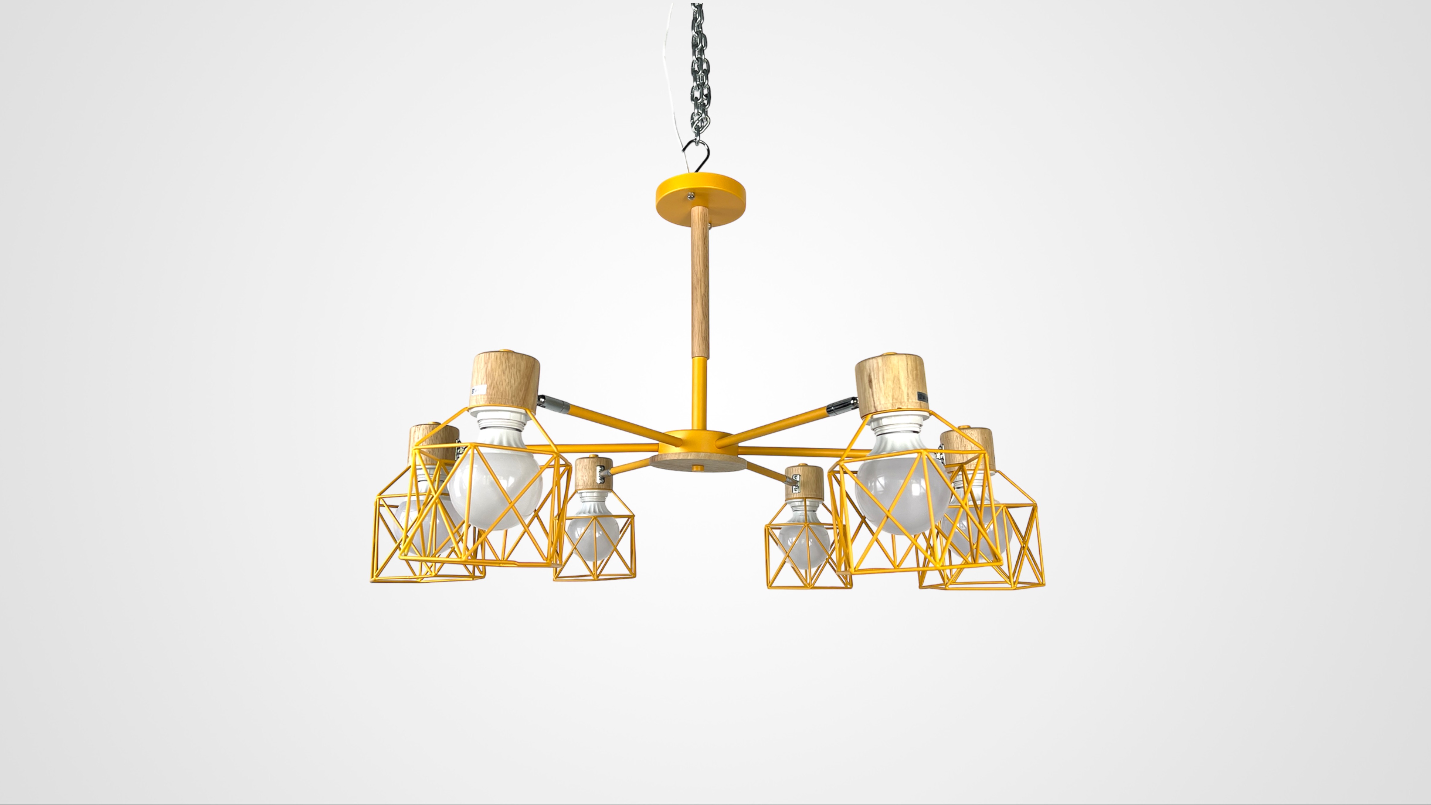 Потолочная люстра CORF B3 Yellow 6 lamps