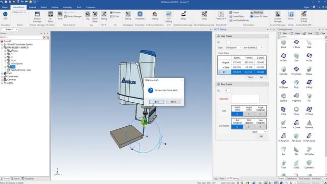 Delta Robotic Simulation Platform DRASimuCAD(9) - User Frame Setting