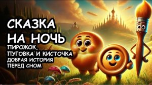 Пирожок, Пуговка и Кисточка – Сказка на ночь | Волшебное приключение перед сном для детей