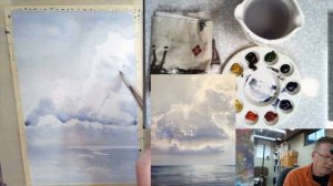 Watercolor clouds tutorial -Maysville Painting Class Quarantine Project