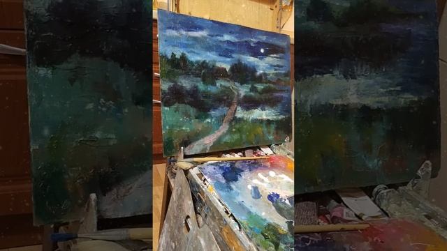 Картина маслом, этюд, как писать маслом, живопись маслом! Кортавенков Никита! смотреть онлайн