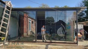 Безрамное раздвижное остекление (слайдеры) террасы в г. Армавир