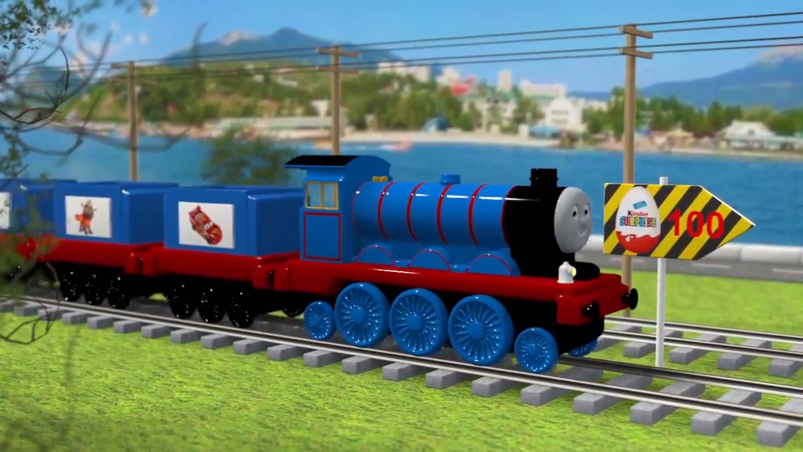 Учим Цвета с Паровозиком Томасом Киндер Сюрпризы Молния Маквин и Щенячий Патруль смотреть онлайн