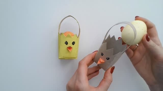 Корзиночки для яиц Цыплёнок! Пасхальные поделки своими руками!