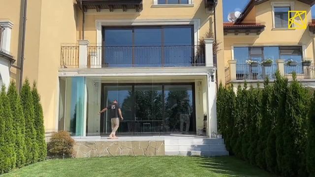 Раздвижная слайдинговая система Sliding Slim в коттеджном городке / Sliding Slim в одну сторону