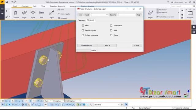 Export file tekla ke sketchup