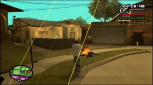 GTA SA Six Star Wanted Level with a Flamethrower
