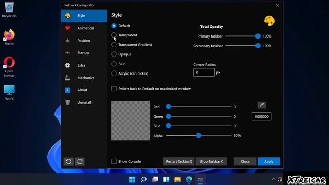 How to make the Taskbar Transparent in Windows 11 BY XTreicar смотреть онлайн