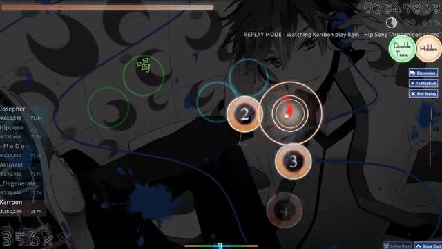 [Osu!] Rain - Hip Song (Arphimigon's Hard) FC HD+DT 99.57% / #16 {REUPLOAD} смотреть онлайн