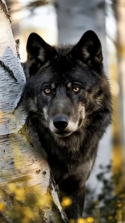 The Lone Guardian_ Majestic Wolf in the Winter Wild