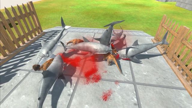 Aquatics with King Shark Hunt Tek Rex and Dinosaurs- Animal Revolt Battle Simulator смотреть онлайн