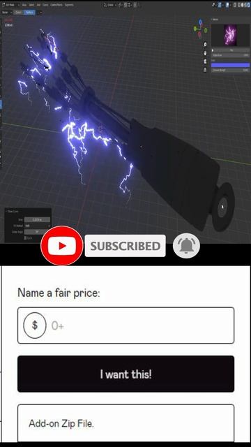Creating Photorealistic Lightning Effect in Blender - Electro Blender Addon #shorts смотреть онлайн