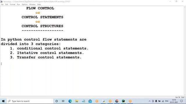 Flow Control Statements in Python | Control Statements / Structures | Python Tutorial for Beginners