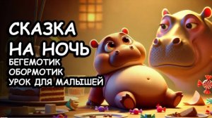 Сказка на ночь Бегемотик-Обормотик 🦛| Веселая история с поучительным концом