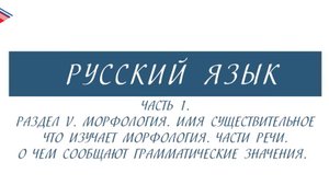 6 класс - Русский язык - Морфология. Части речи. О чём сообщают грамматические значения (Часть 1)