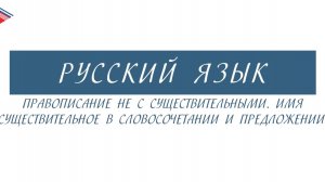 6 класс - Русский язык - НЕ с существительными. Существительное в словосочетании и предложении
