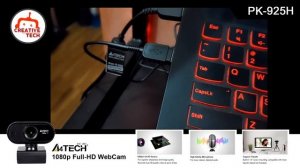 ACTUAL VIDEO UNBOXING A4TECH PK-925H 1080p Full-HD WebCam built-in microphone (noise-canceling)