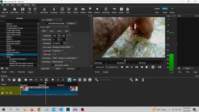 Shotcut Video Editor Tutorial Part 7 🎬 How to Export Video in Shotcut 😊