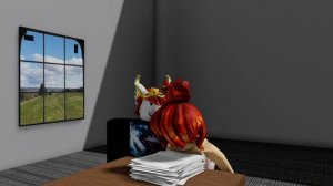 Бью сестру головой об стол (она меня уже била)