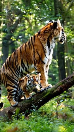 A Mother s Love_ Amur Tiger and Her Cub in the Wild
