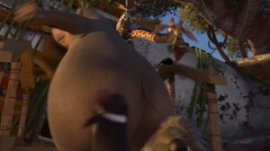 Skinny Cosmo The Seedrian Pushes Fat Vanilla The Rabbit's Butt And Gets Stucked Into It!