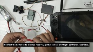Skydroid C10 camera  connected to Skydroid H30 remote controller and displaying