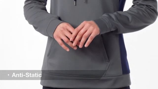 Sport-Tek® Ladies Sport-Wick® Fleece Colorblock Hooded Pullover LST235 смотреть онлайн