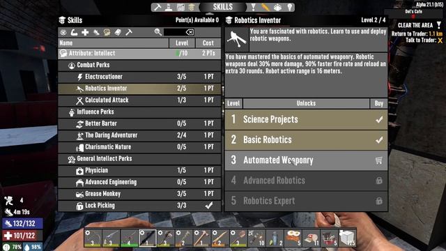 7 Days To Die Intellect Build Series Day 10 Alpha 21