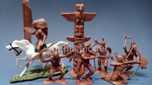 солдатики Marx Индейцы 54 мм набор