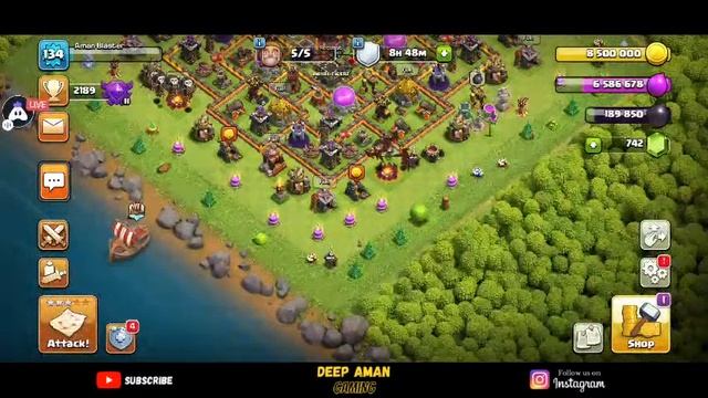 Live War Attacks in Clash Of Clans | Th8 to Th12 Live Attacks | Visiting Your Base смотреть онлайн