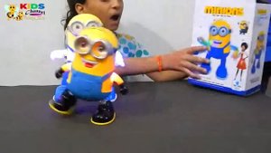 bob Stuart and Kevin the dancing minions battery operated toys for kids youtube videos funkids