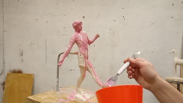 Скульптура, снятие формы, первый слой.