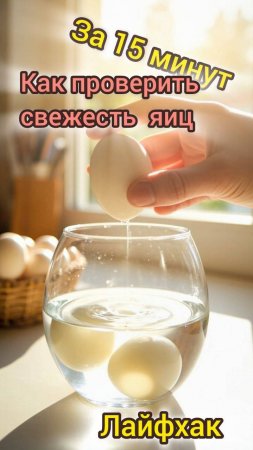 Держи лайфхак ! Как проверить свежесть яиц за 15 секунд!