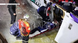 На ледовой трассе забили фонтаны из системы охлаждения и спортсмены стали травмироваться