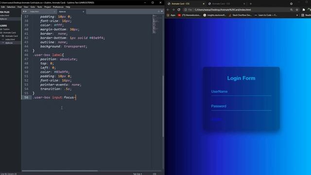 Input Form with Animated Neon Button  -  HTML & CSS