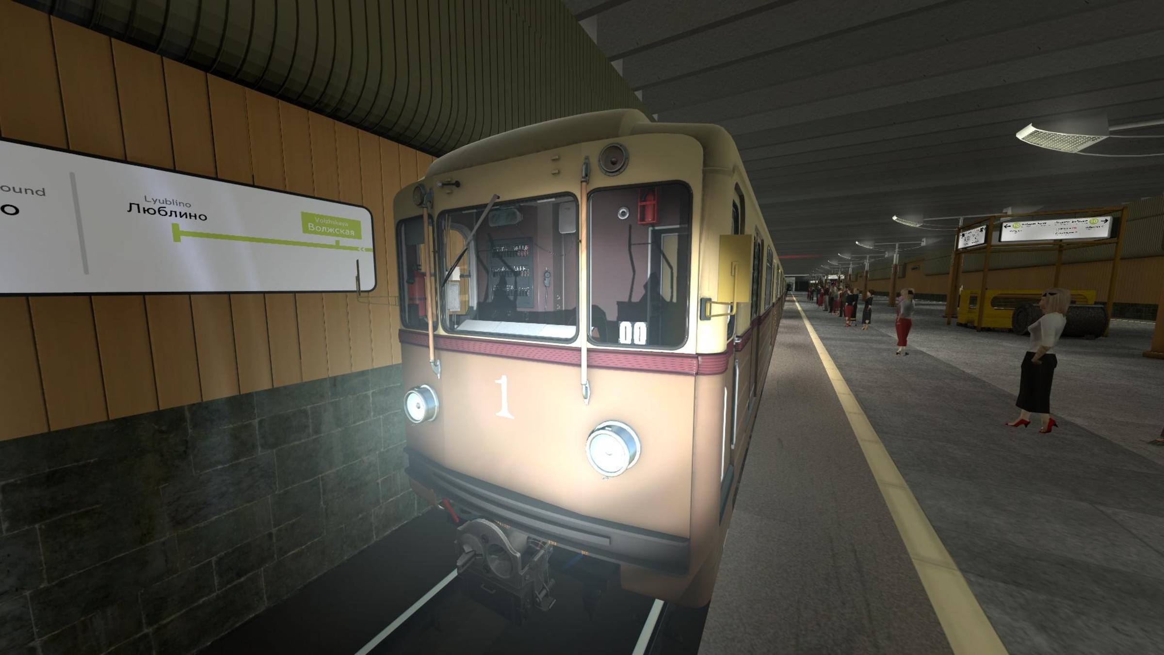 Garry's Mod Metrostroi 81-717.5А Ретро поезд Волжская Люблино. Одиночная игра