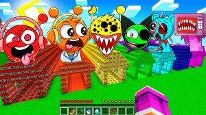 ВЫЖИВАНИЕ ВНУТРИ ДЛИННЫЙ ДОМ ТОННЕЛЬ ВСЕ СПРУНКИ В МАЙНКРАФТ! Sprunki Incredibox Хоррор