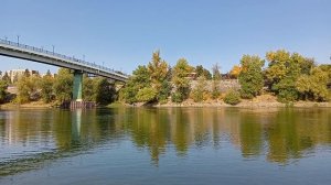Тирасполь пляж у моста осенью