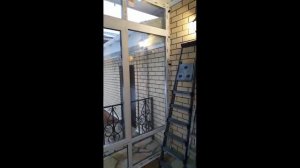 Панорамное остекление веранды пластиковыми окнами, установка портала PSK