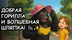 ДОБРАЯ ГОРИЛЛА И ПОТЕРЯННАЯ ШЛЯПКА 🦍👒 Сказка на ночь для детей | Мультфильм