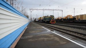 Тепловоз ТЭМ2-3113 с ремонтным поедом.