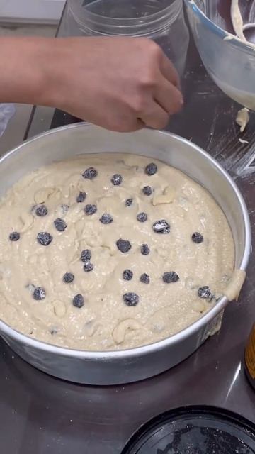 Blueberry Cashew Tea Cake 🍰 | #shorts #teacakes #baker #trending