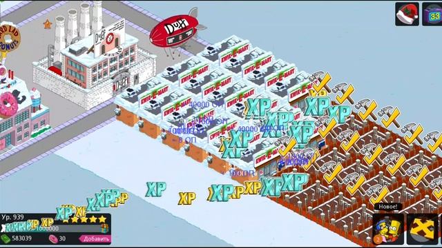 The Simpsons: Tapped Out. Игра Спрингфилд. Симпсоны. прохождение.939 уровень зима рождеств часть 52