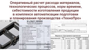 Оперативный расчет техпроцесса, норм времени и себестоимости в ТехноПро