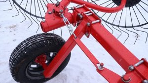 Видео грабли ворошилки 4х колёсные прицепные флагман-4