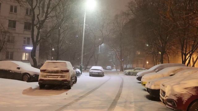 неожиданно (редкий снегопад для зимы 2020)