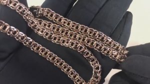 Золотая 585 цепь Бисмарк 60 грамм с замком коробка