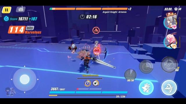 Durandal VS Rita Argent Knight: Artemis | Memorial Arena | Honkai Impact 3 (Android) смотреть онлайн