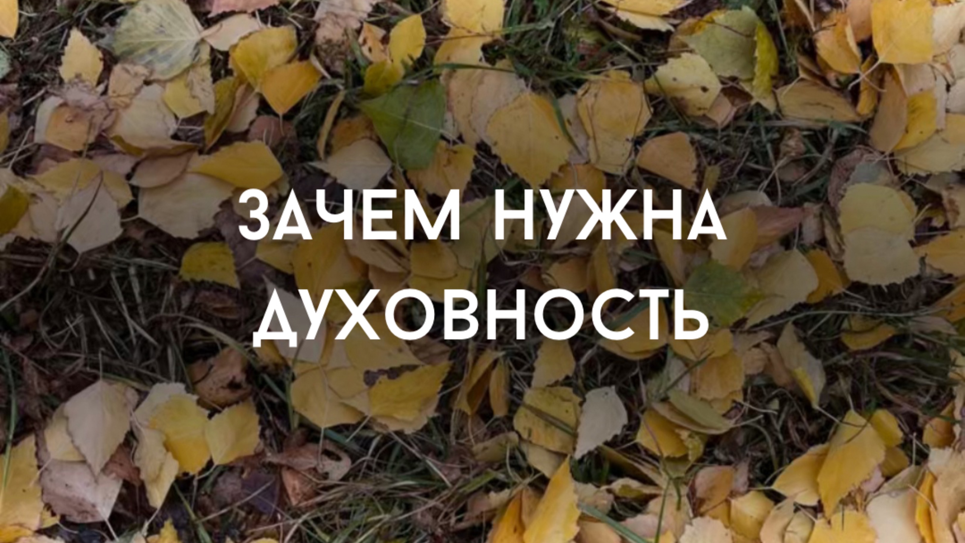 Зачем нужна духовность